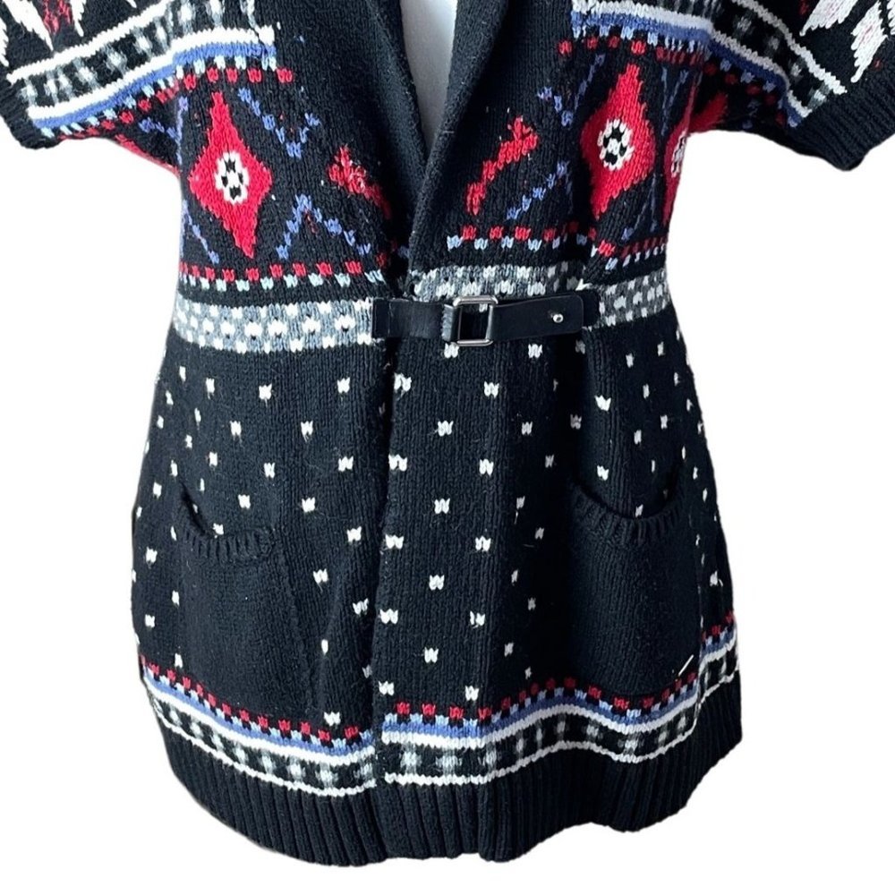 Tommy Hilfiger Fair Isle Vest Short Sleeve Sweater Medium - Picture 5 of 12